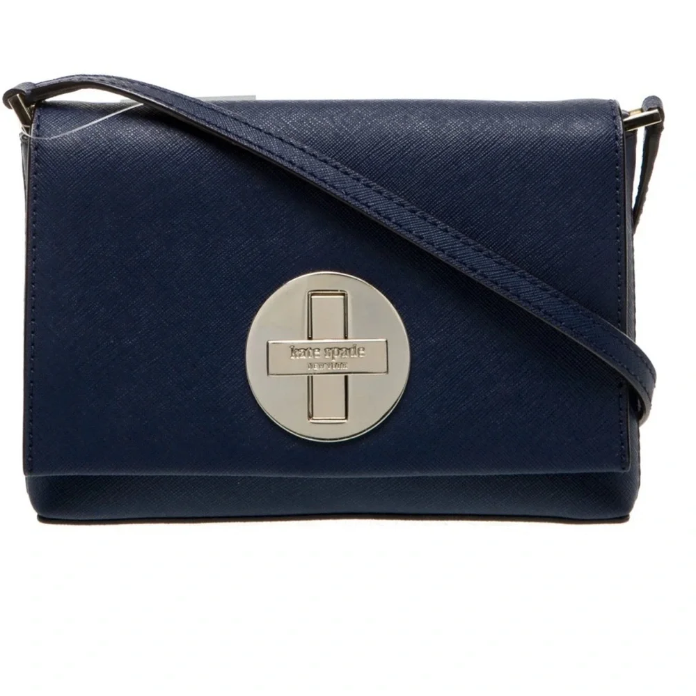 Kate Spade New York Navy Saffiano Leather Crossbody Bag
